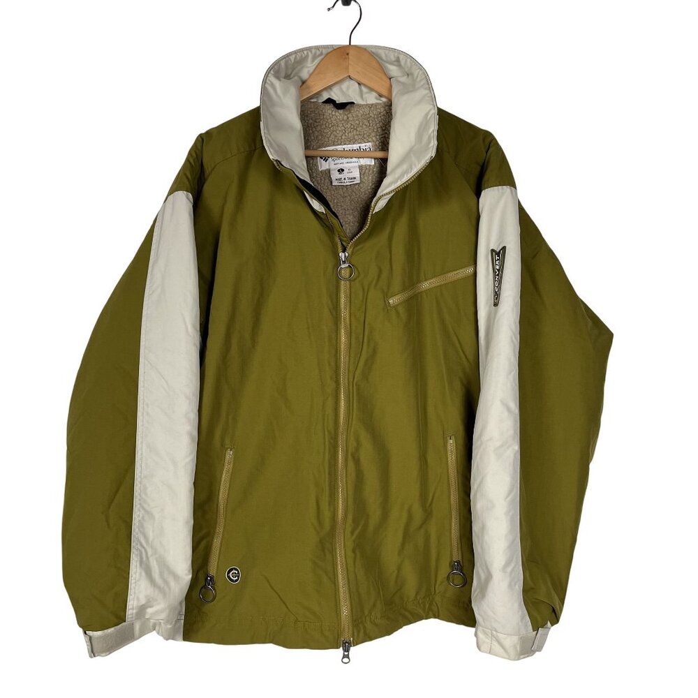 Columbia Olive Green and Cream Ski Jacket